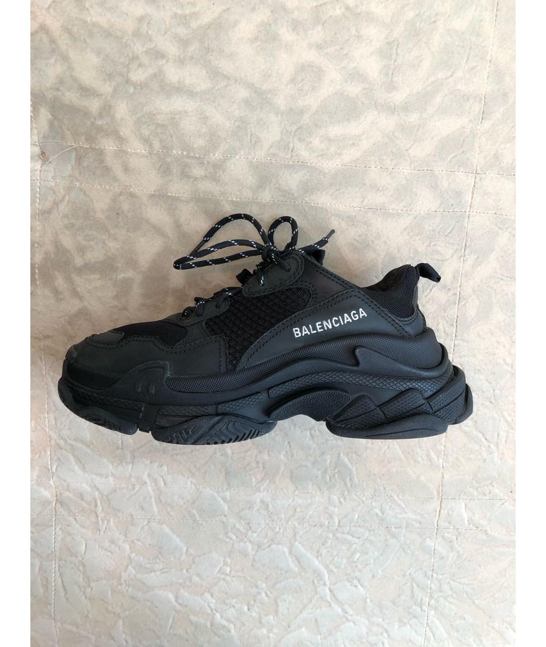 BALENCIAGA Черные текстильные кроссовки, фото 5