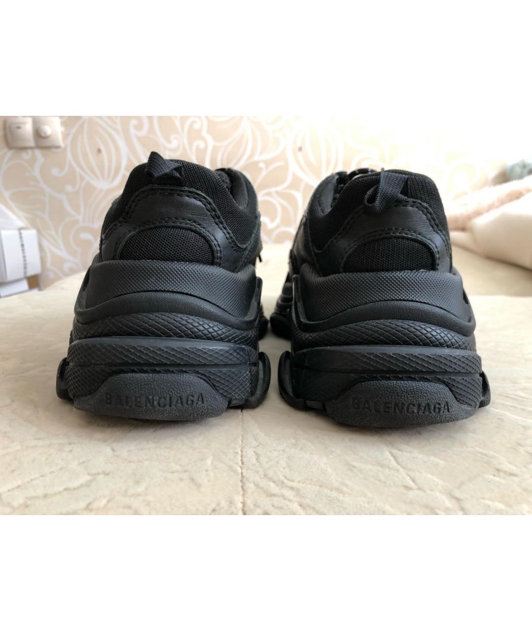 BALENCIAGA Черные текстильные кроссовки, фото 4