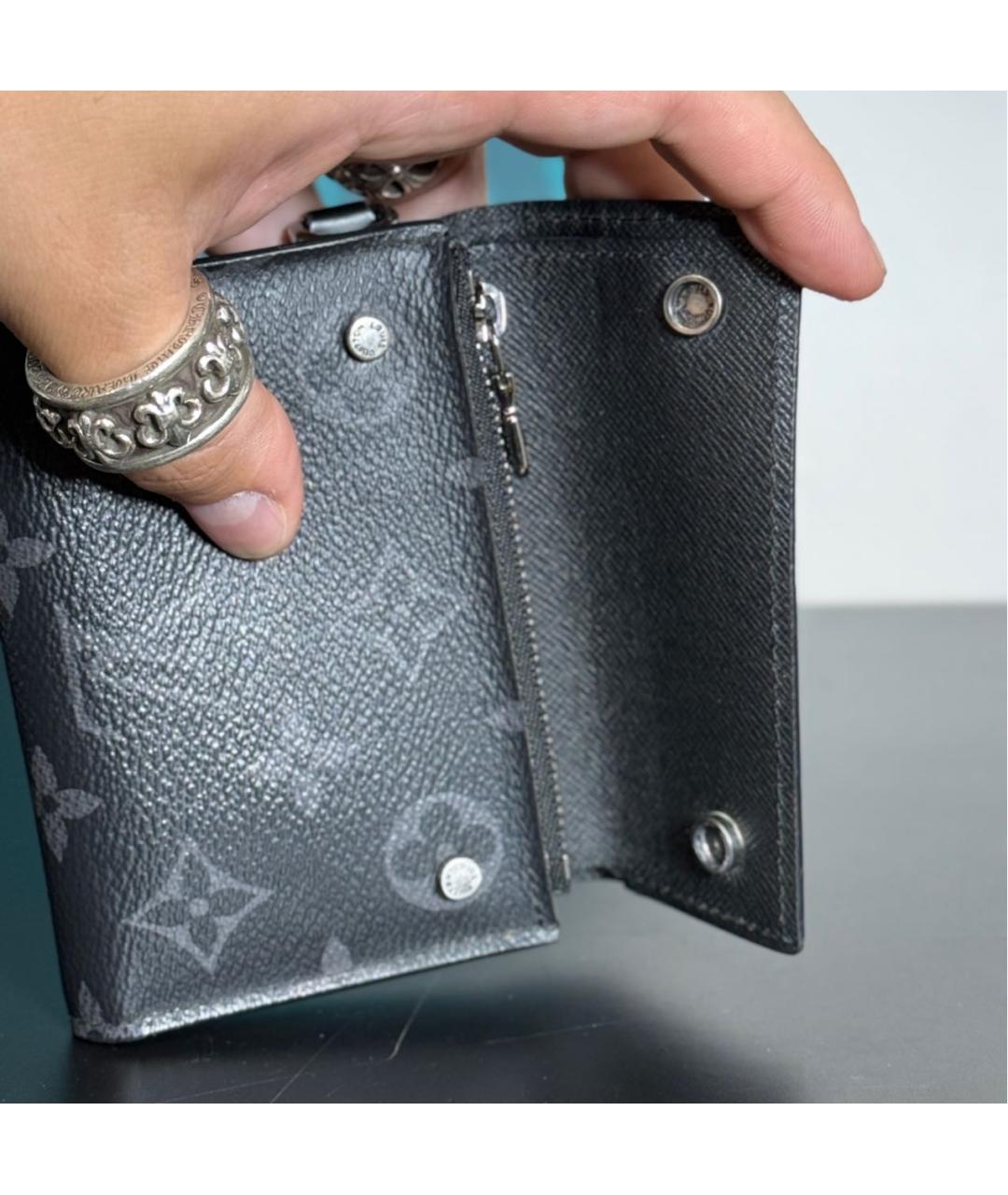 LOUIS VUITTON Антрацитовый кошелек, фото 4