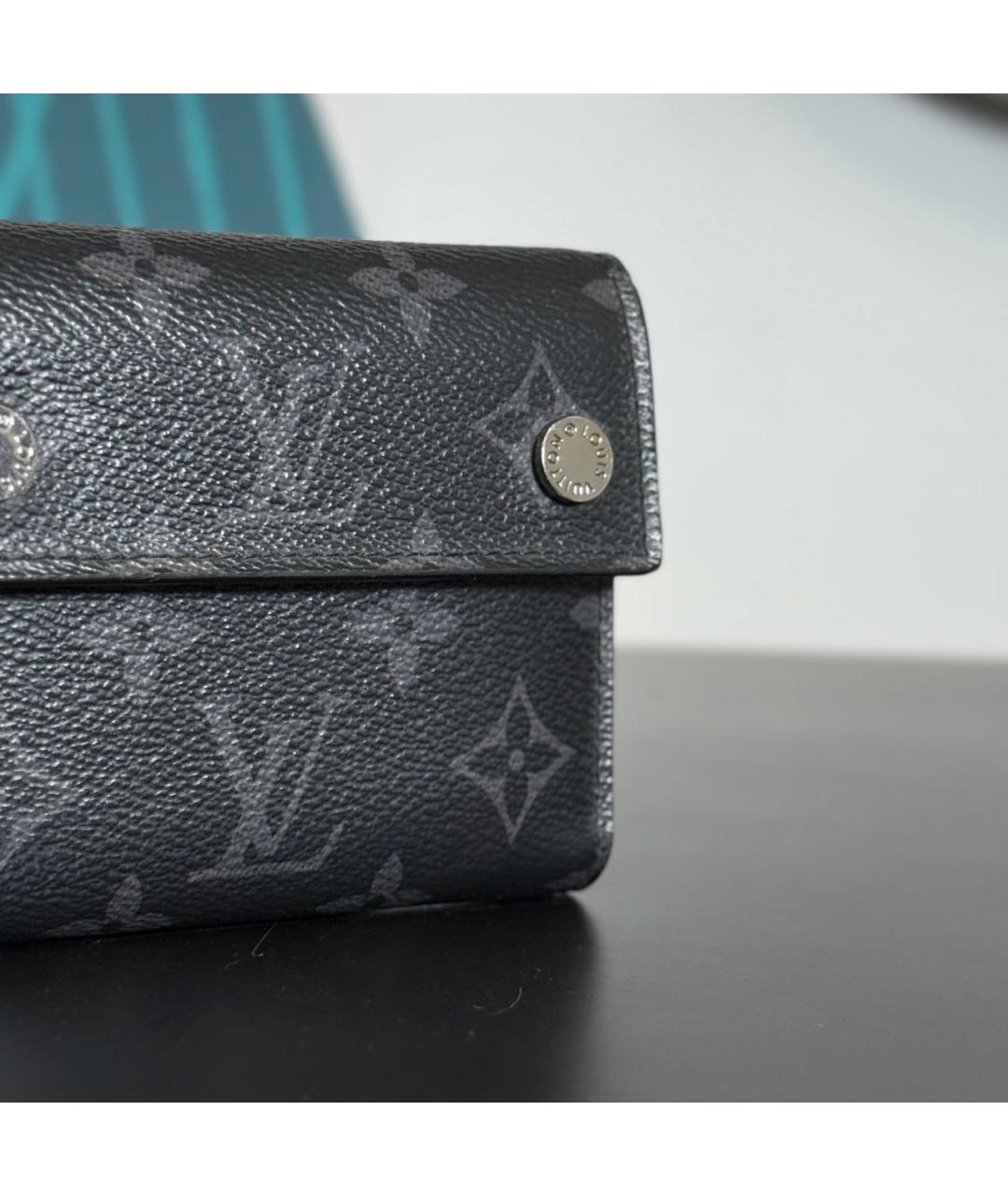 LOUIS VUITTON Антрацитовый кошелек, фото 6