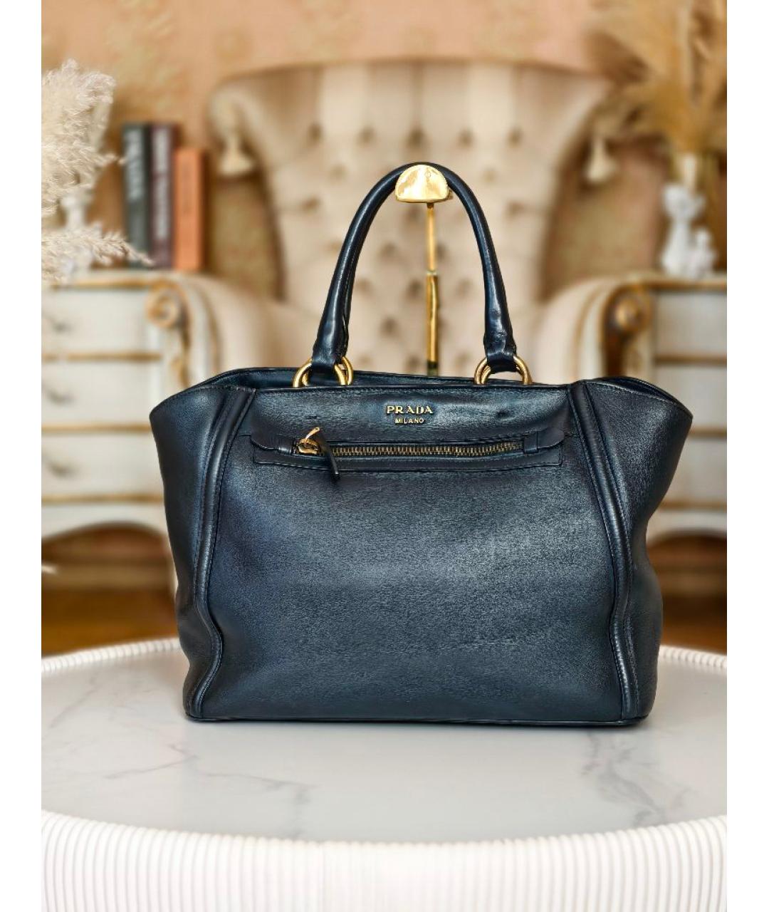 PRADA Кожаная сумка с короткими ручками, фото 2