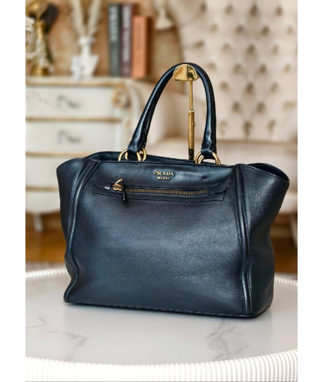 PRADA Кожаная сумка с короткими ручками, фото 7