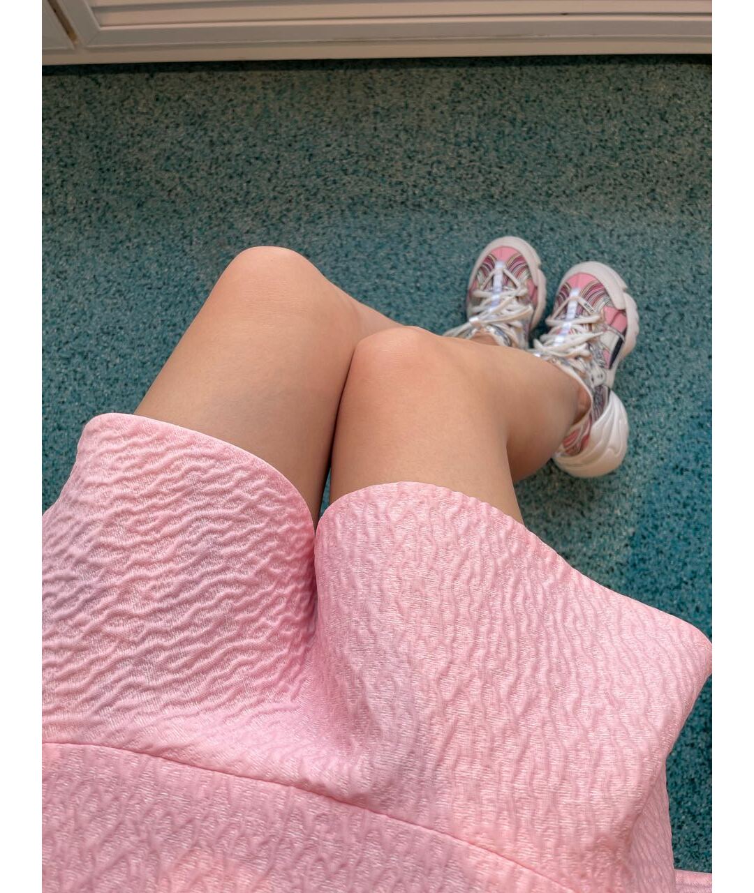 CARVEN Розовое полиэстеровое повседневное платье, фото 5