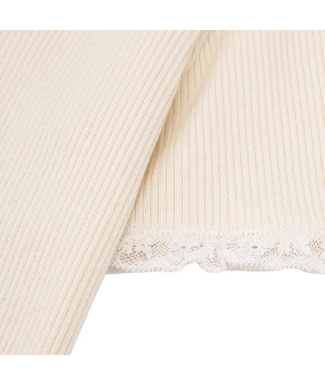 MIU MIU Белая хлопковая футболка, фото 4