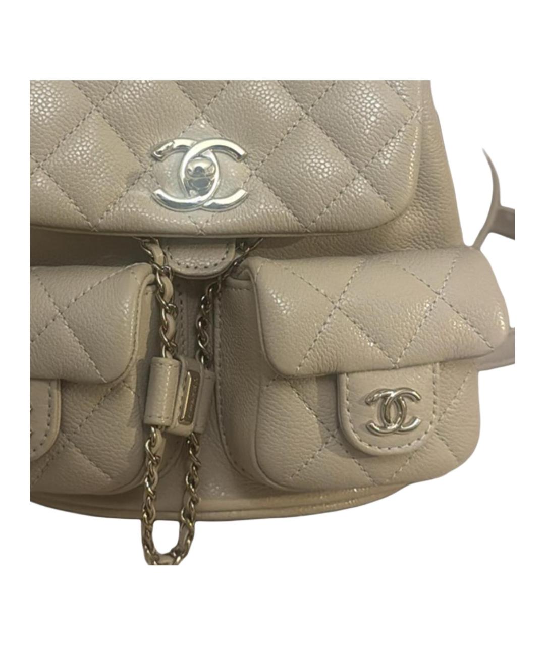 CHANEL Бежевый рюкзак, фото 5