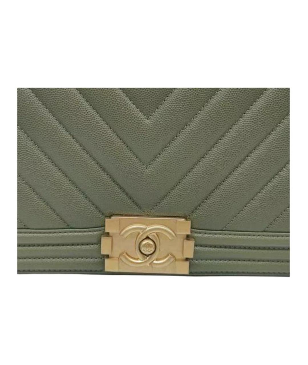 CHANEL Зеленая кожаная сумка через плечо, фото 2