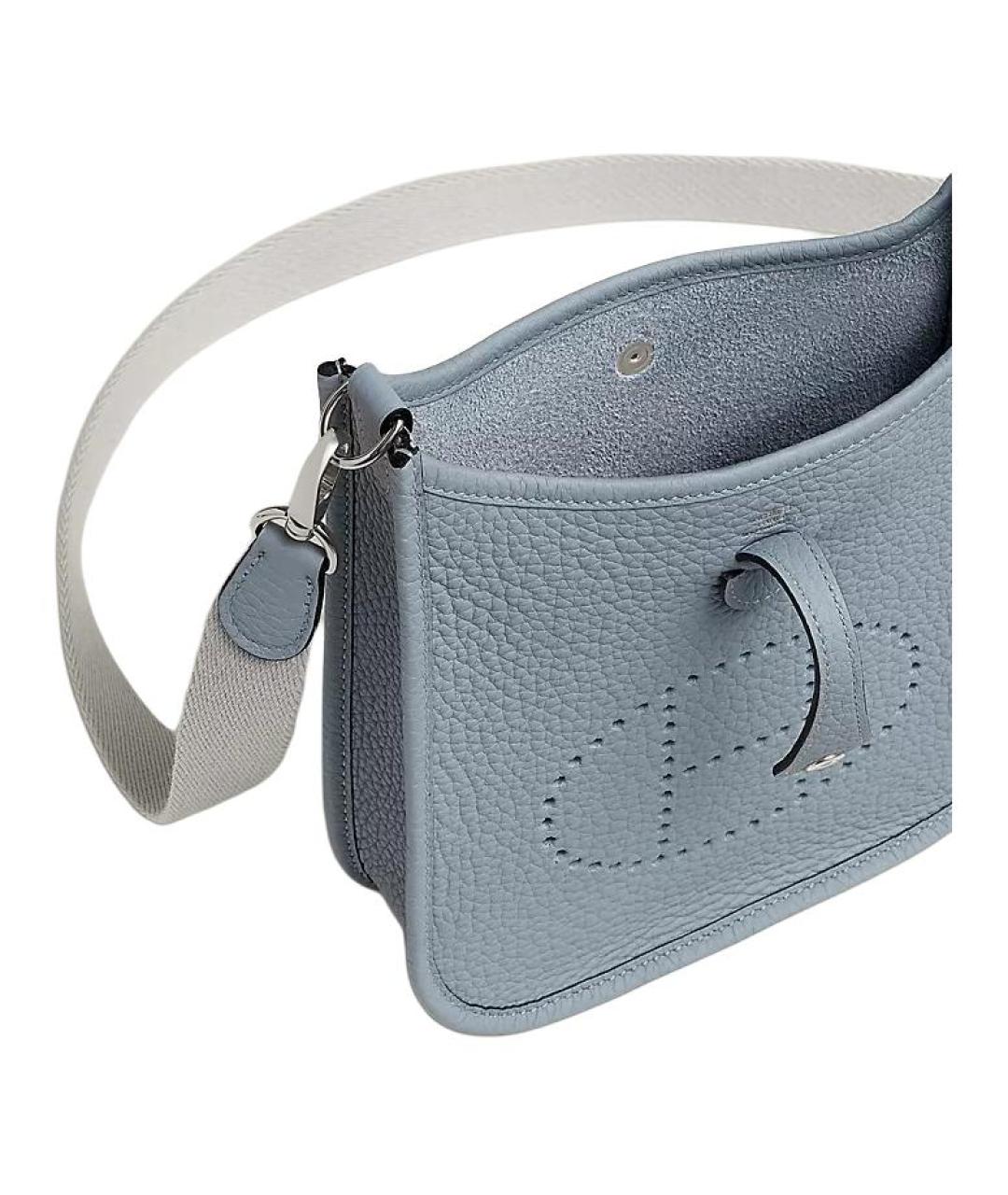 HERMES Голубая кожаная сумка через плечо, фото 4