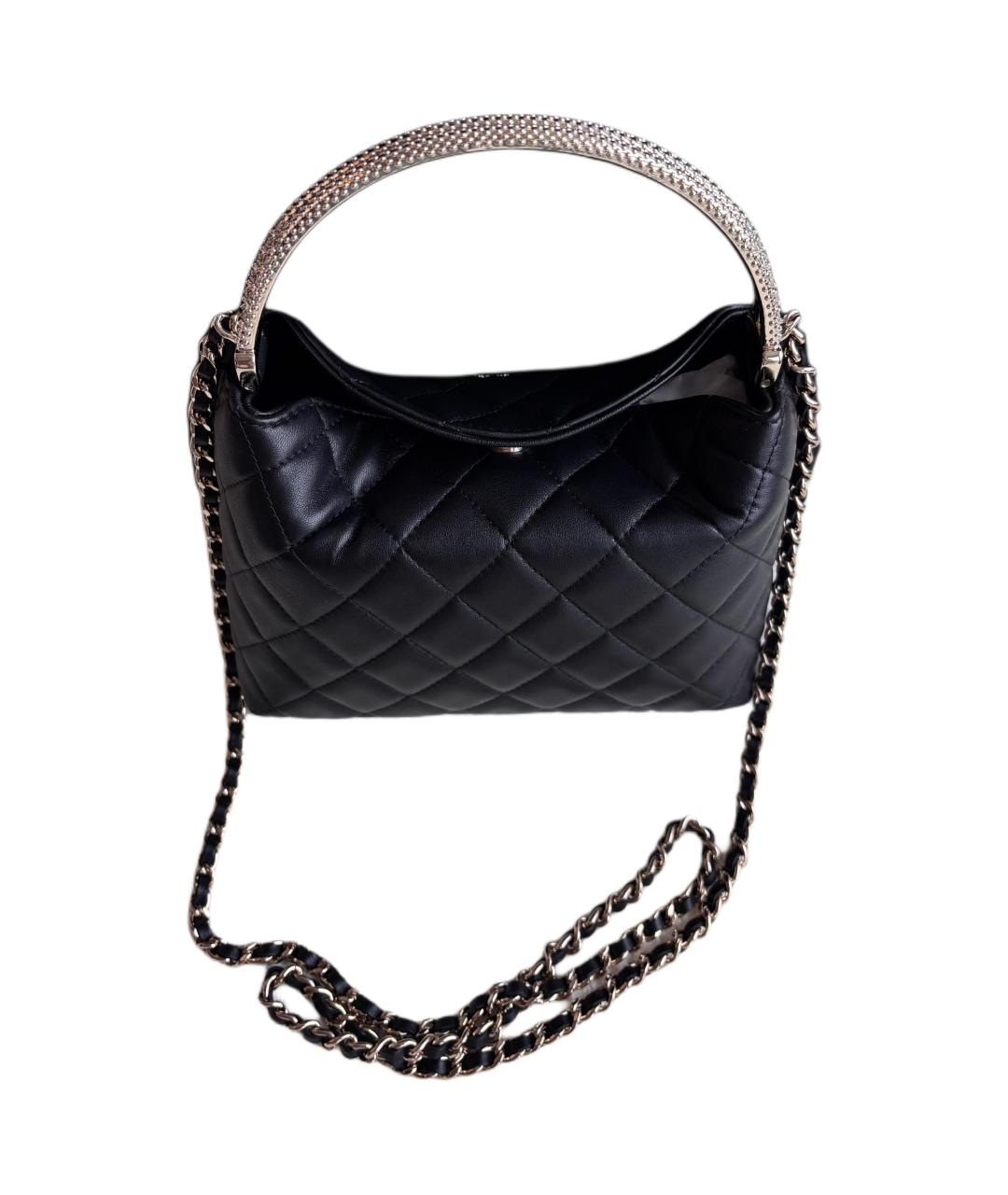 CHANEL Черная кожаная сумка через плечо, фото 2