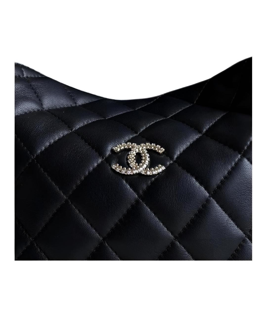 CHANEL Черная кожаная сумка через плечо, фото 3