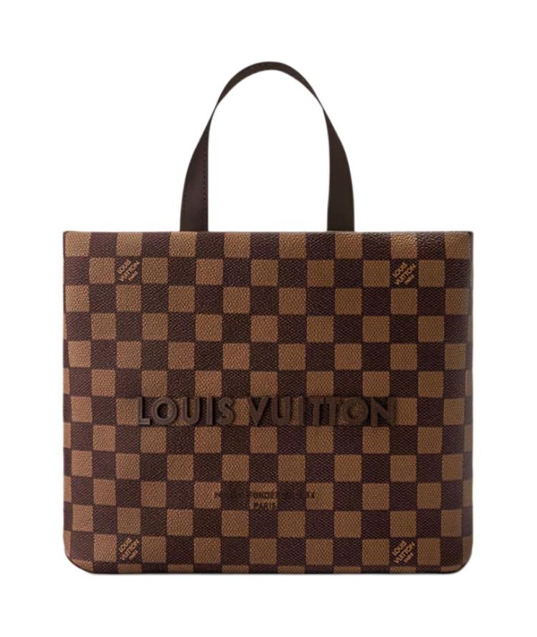 LOUIS VUITTON Коричневая сумка с короткими ручками, фото 3