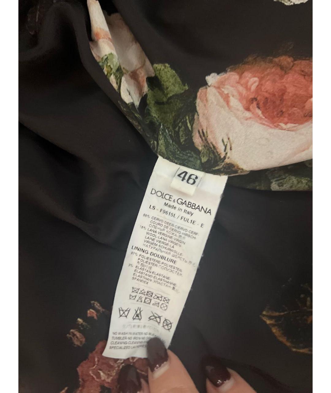DOLCE&GABBANA Черная кожаная куртка, фото 5