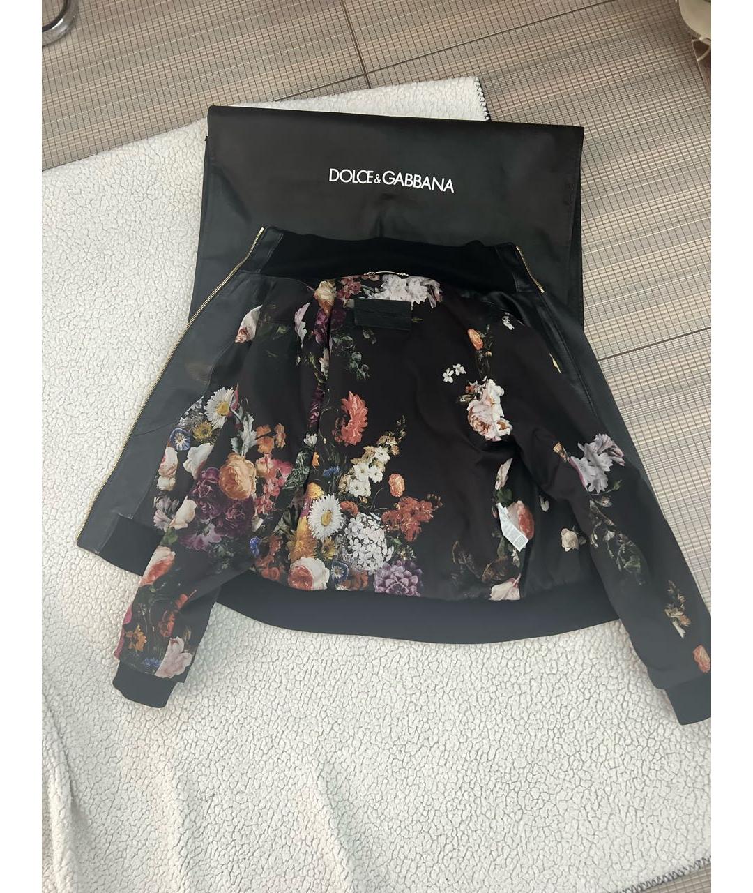 DOLCE&GABBANA Черная кожаная куртка, фото 8