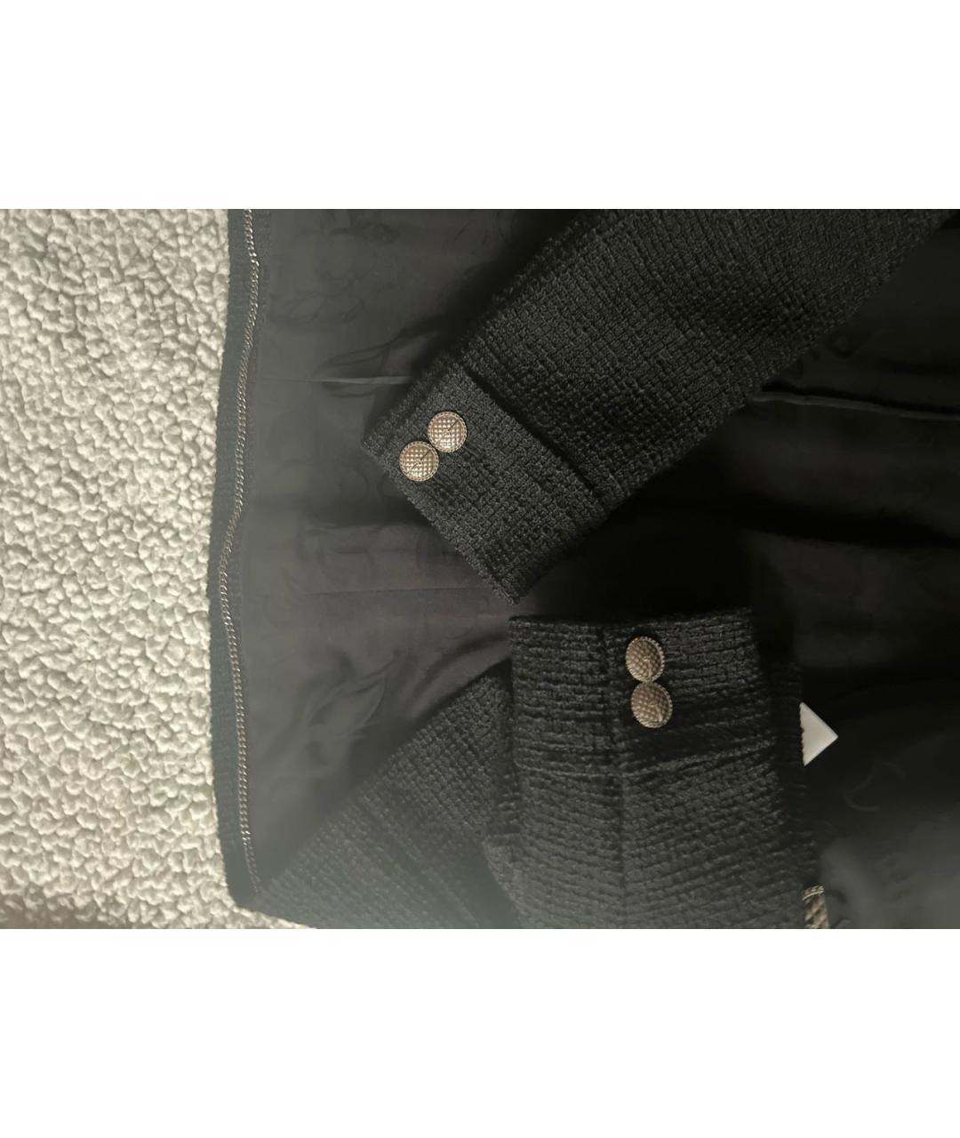 CHANEL Черный шерстяной жакет/пиджак, фото 6