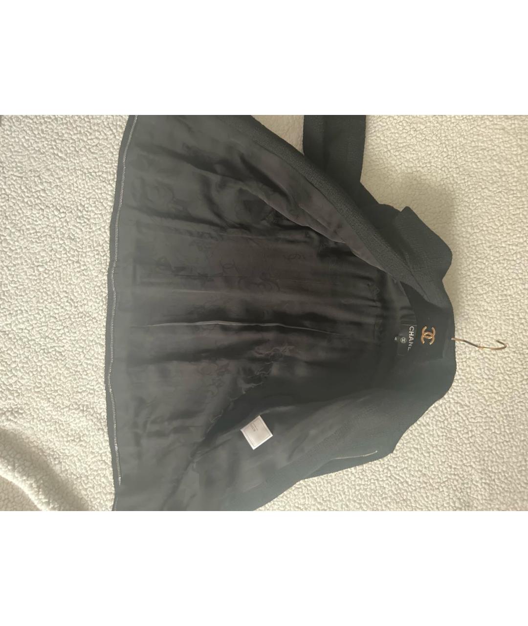 CHANEL Черный шерстяной жакет/пиджак, фото 7