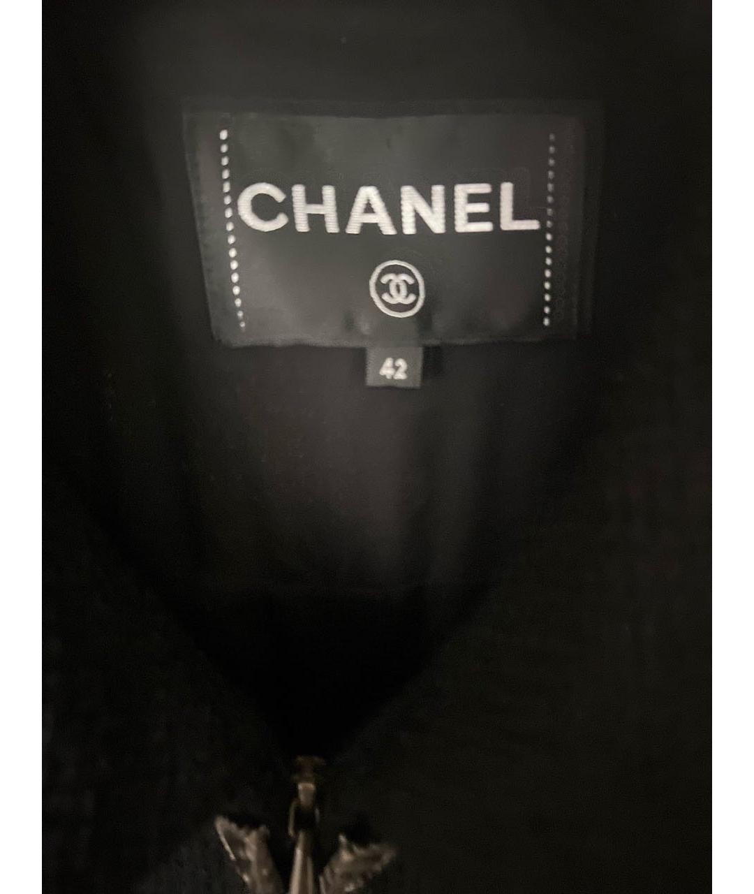 CHANEL Черный шерстяной жакет/пиджак, фото 3