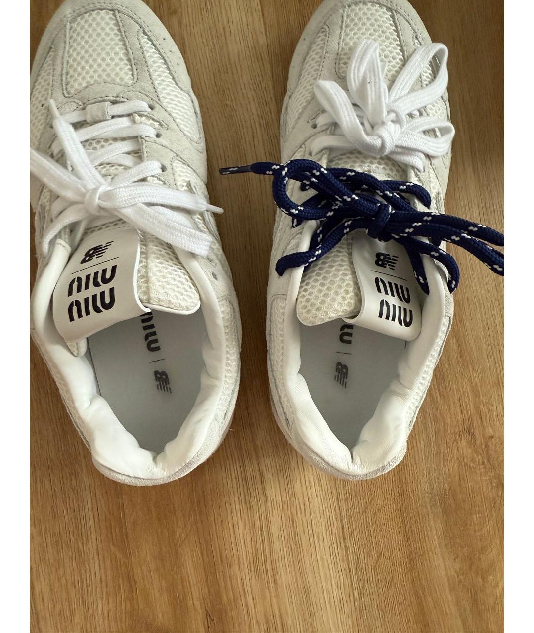 MIU MIU Белые кроссовки, фото 7