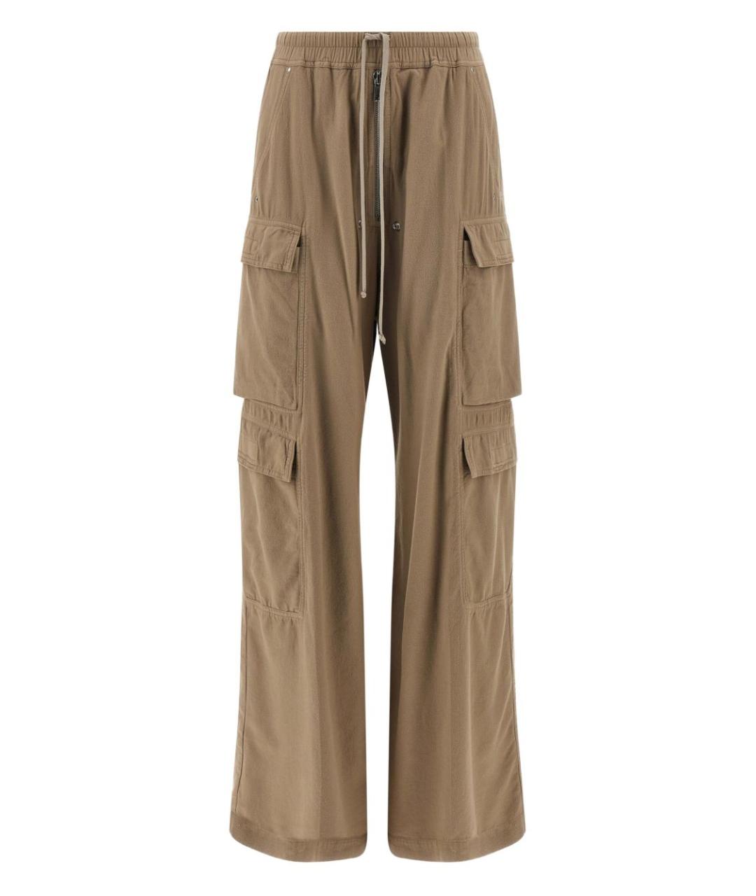 RICK OWENS DRKSHDW Бежевые хлопковые прямые брюки, фото 1