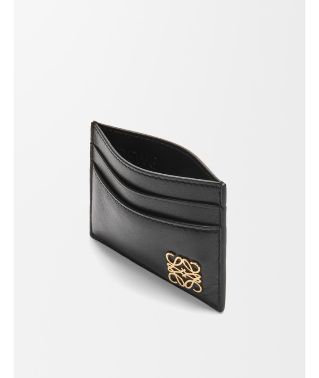 LOEWE Черный кожаный кардхолдер, фото 3