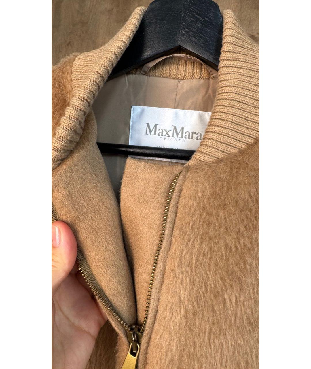 MAX MARA Коричневая шерстяная куртка, фото 4