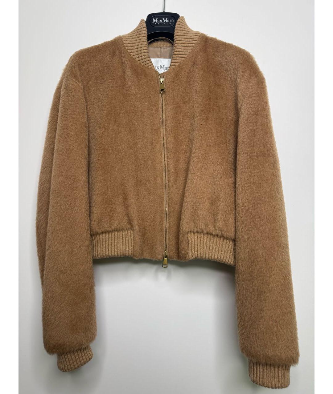 MAX MARA Коричневая шерстяная куртка, фото 8