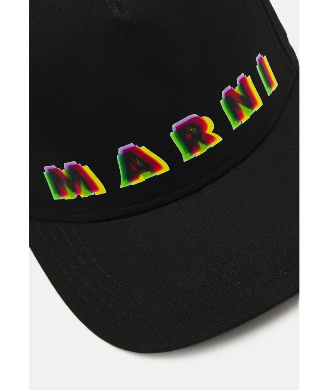 MARNI Черная хлопковая кепка, фото 4