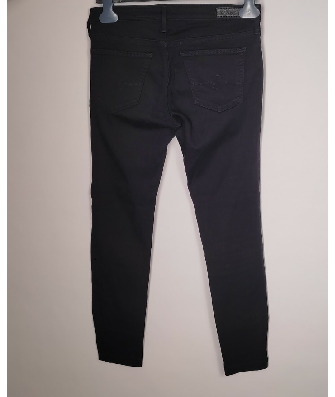 AG JEANS Черные хлопковые прямые джинсы, фото 2