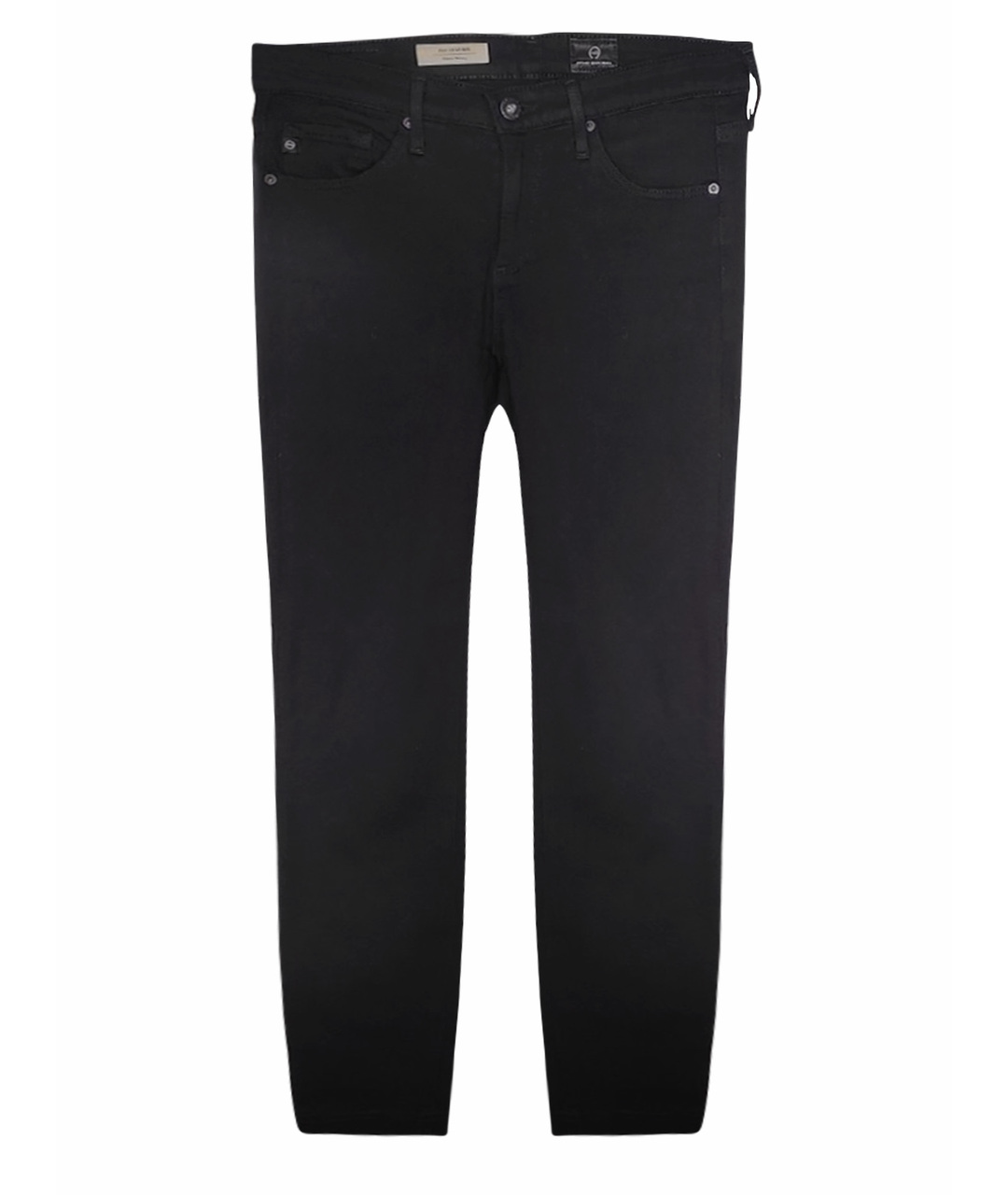AG JEANS Черные хлопковые прямые джинсы, фото 1