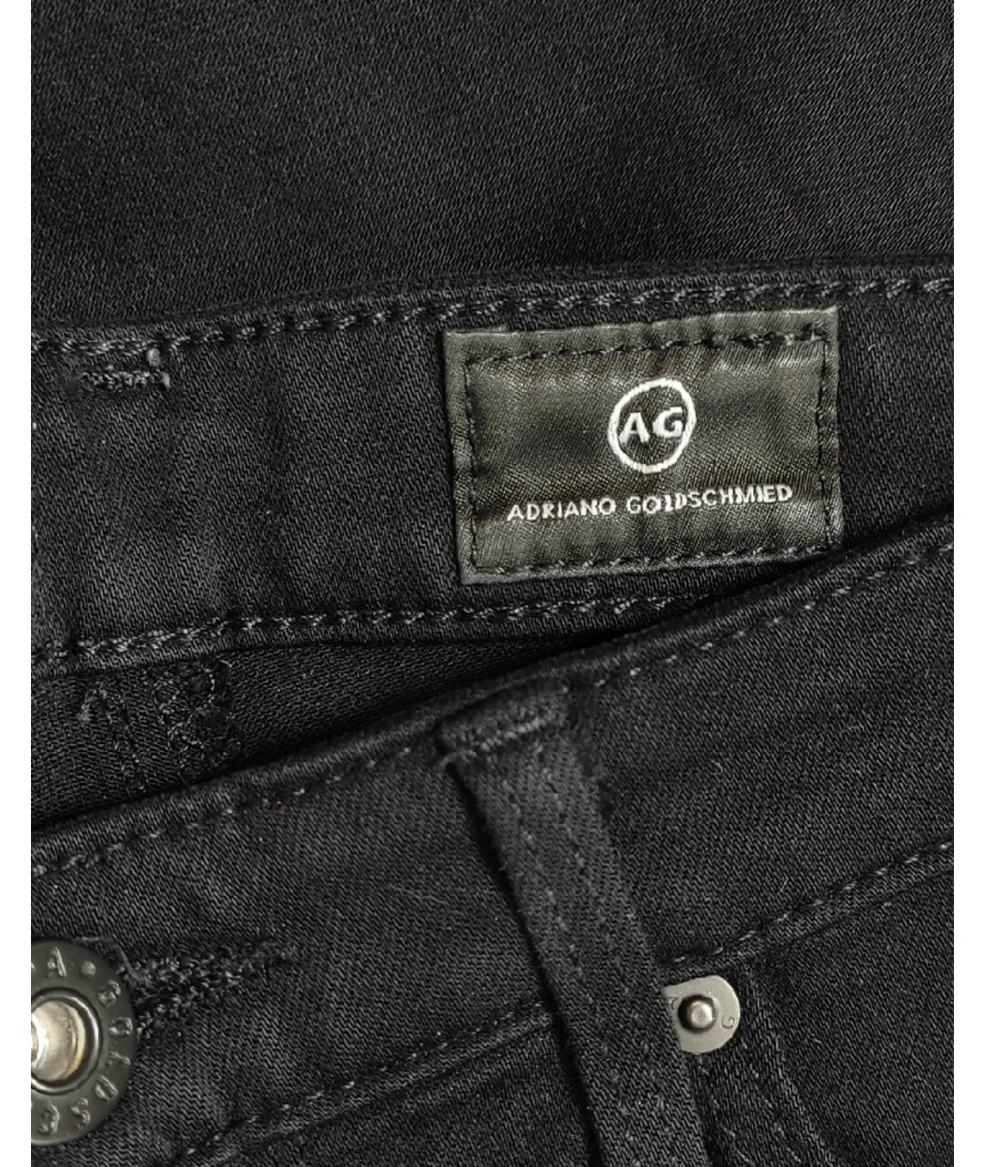 AG JEANS Черные хлопковые прямые джинсы, фото 3