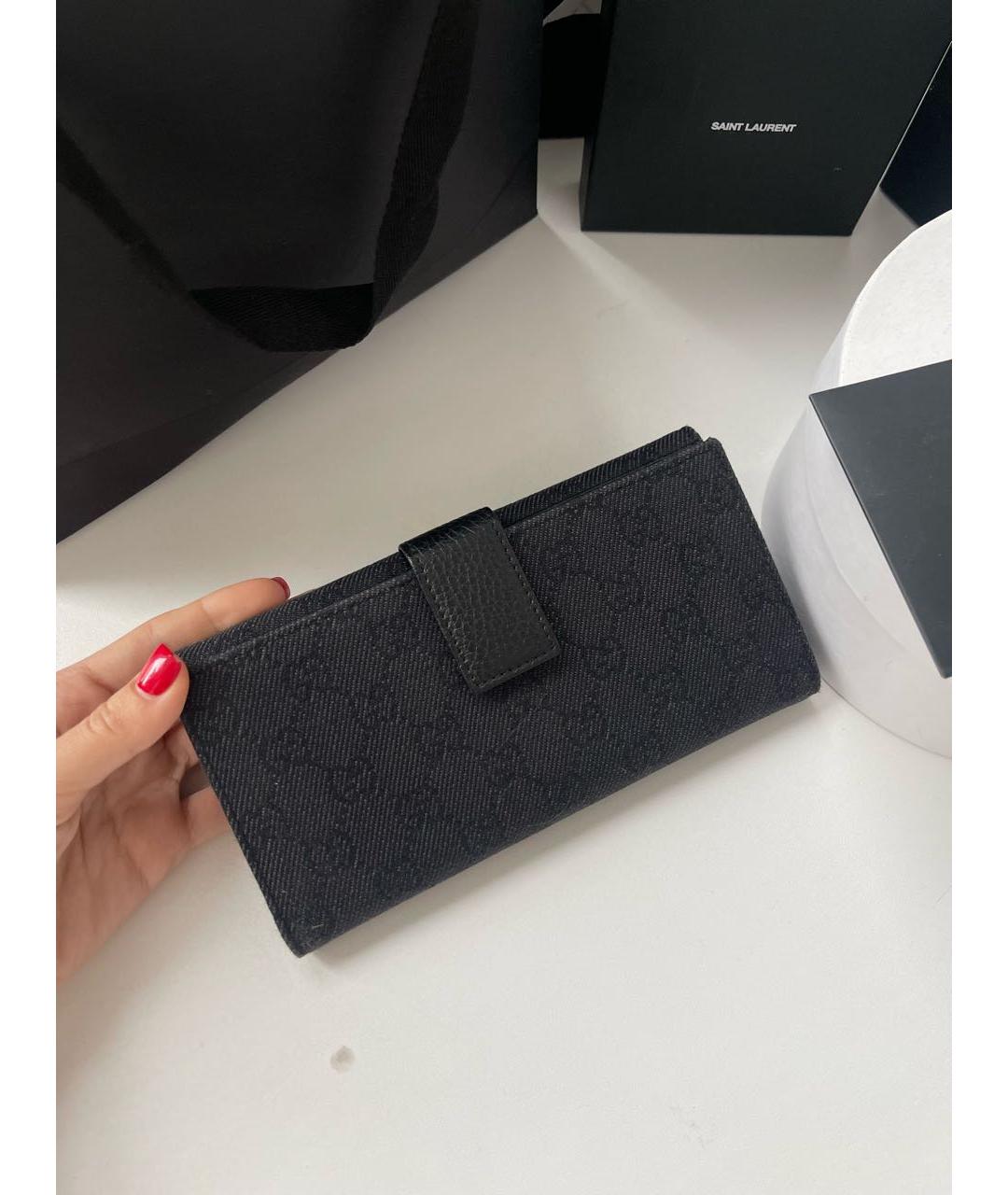 GUCCI Серый кожаный кошелек, фото 3