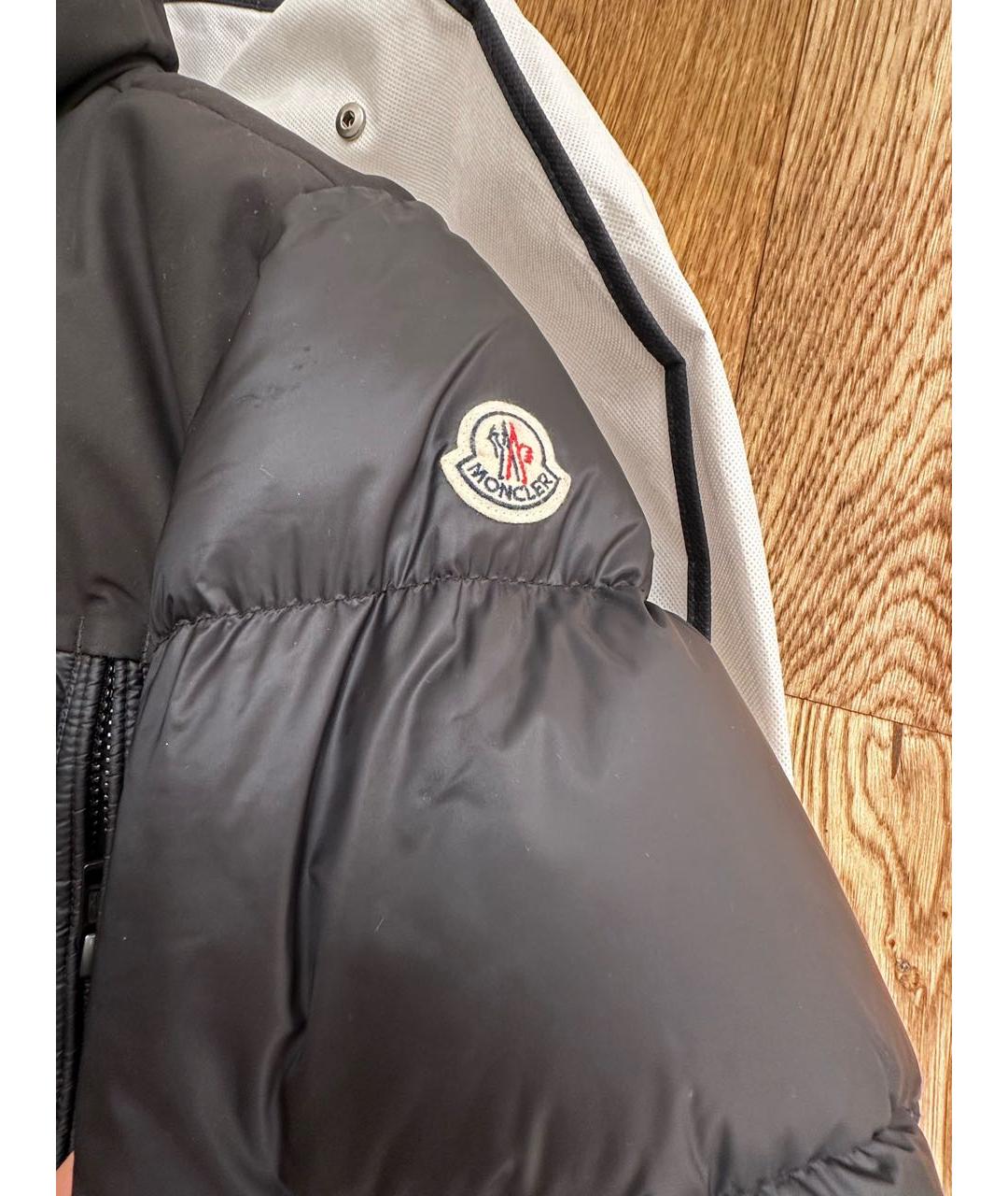 MONCLER Черный пуховик, фото 4