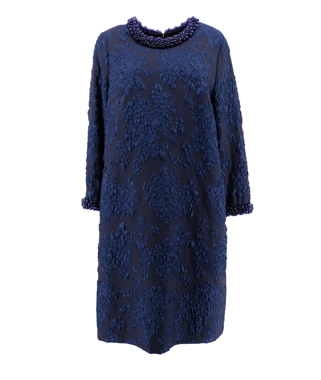 ESCADA Темно-синее синтетическое повседневное платье, фото 1