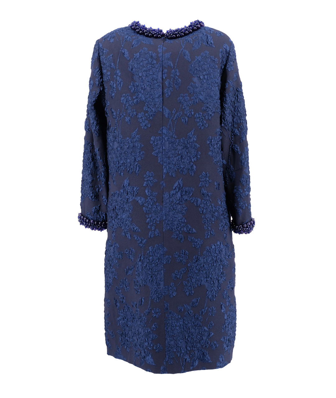 ESCADA Темно-синее синтетическое повседневное платье, фото 2