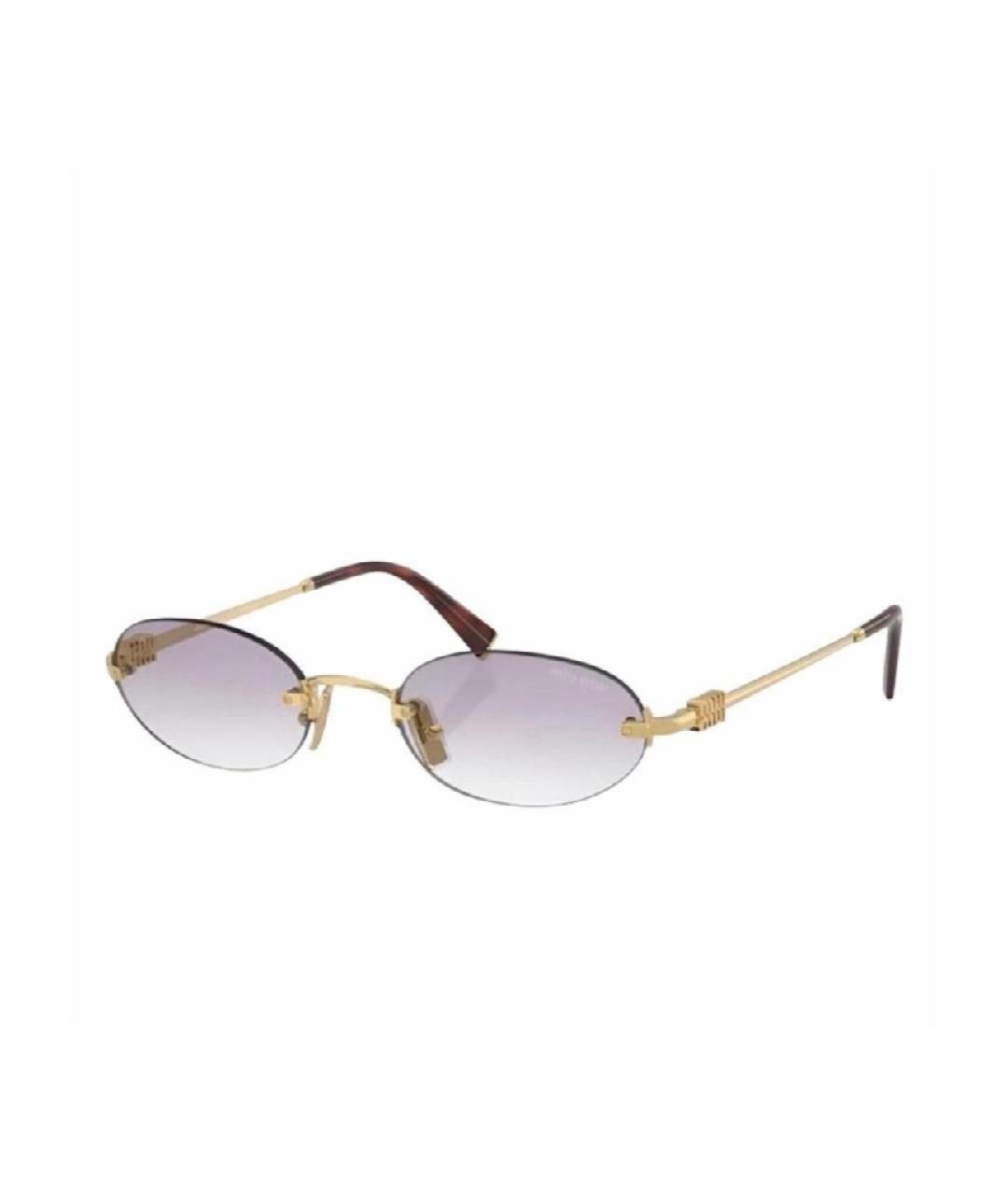 MIU MIU Синие металлические солнцезащитные очки, фото 1