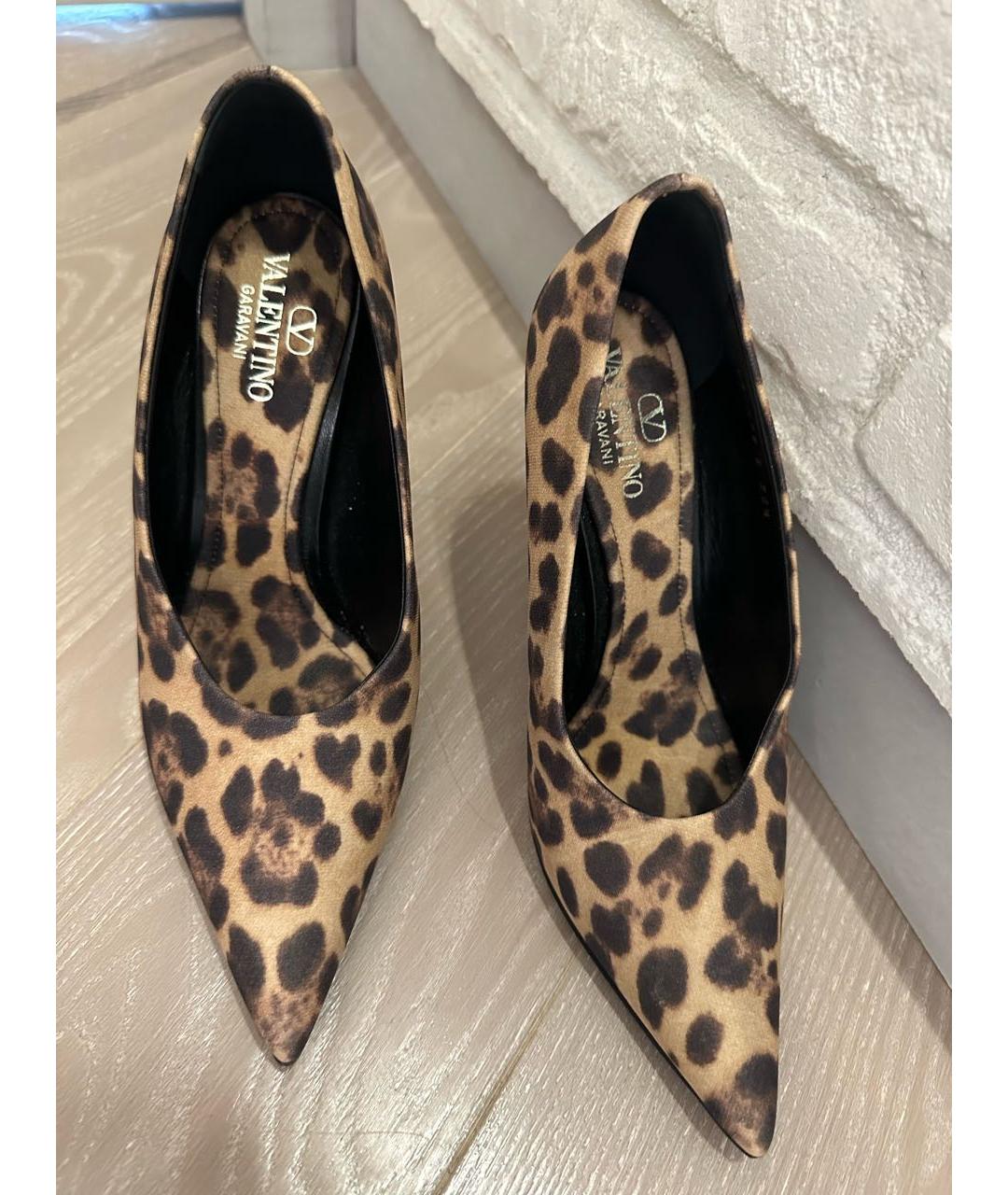 VALENTINO Коричневые текстильные туфли, фото 3