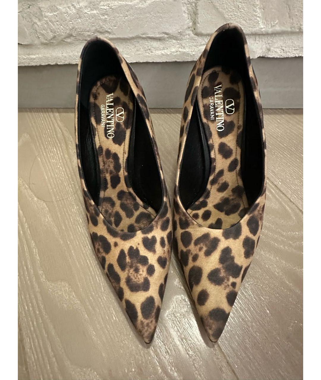VALENTINO Коричневые текстильные туфли, фото 2