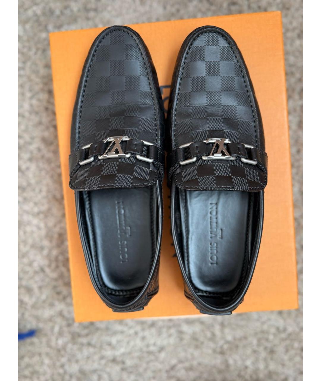 LOUIS VUITTON Черные кожаные мокасины, фото 3