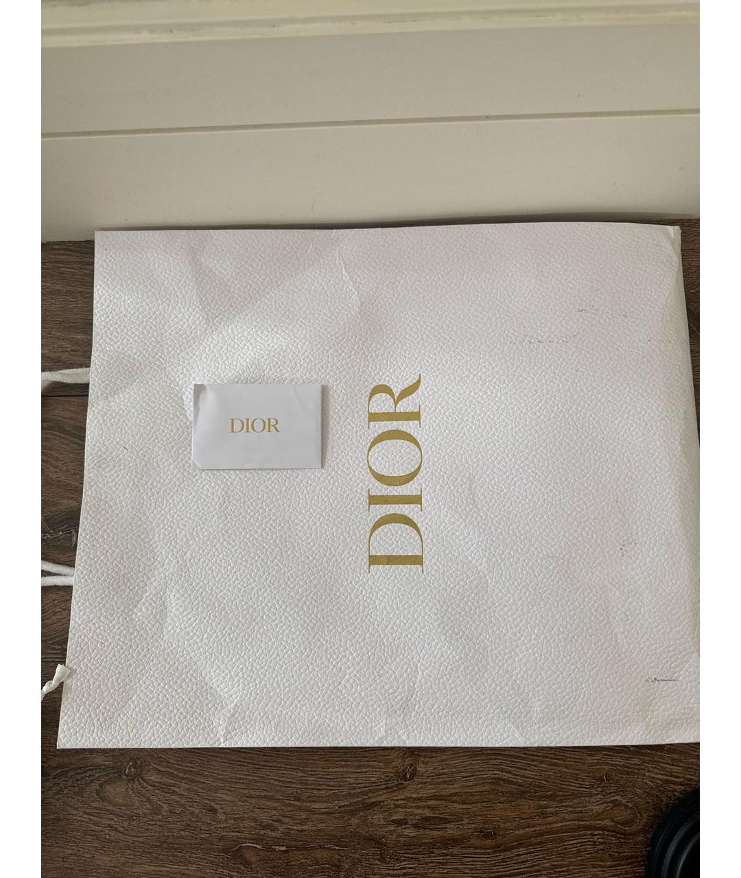 CHRISTIAN DIOR Темно-синие кожаные сандалии, фото 5