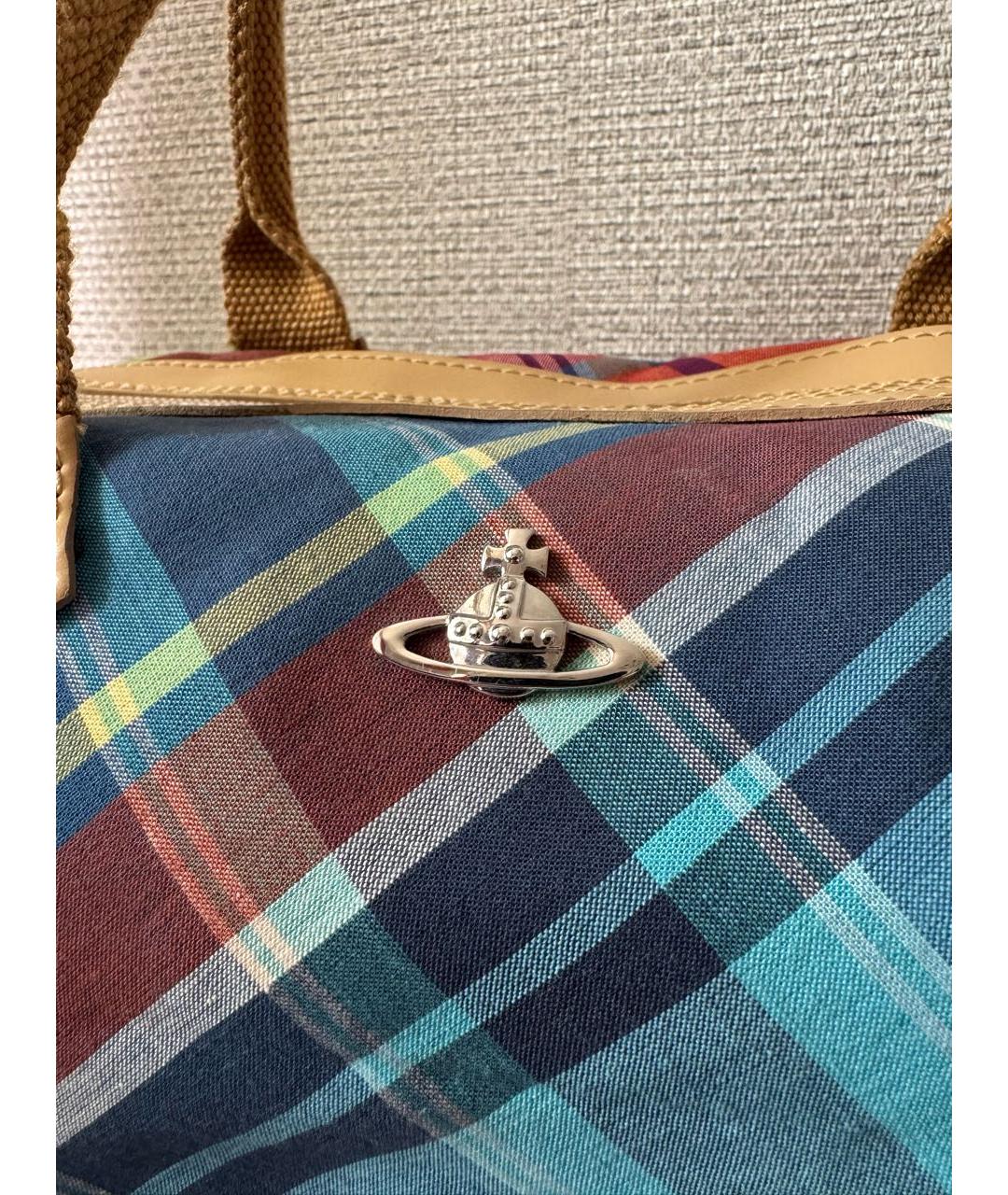 VIVIENNE WESTWOOD Мульти тканевая сумка с короткими ручками, фото 6