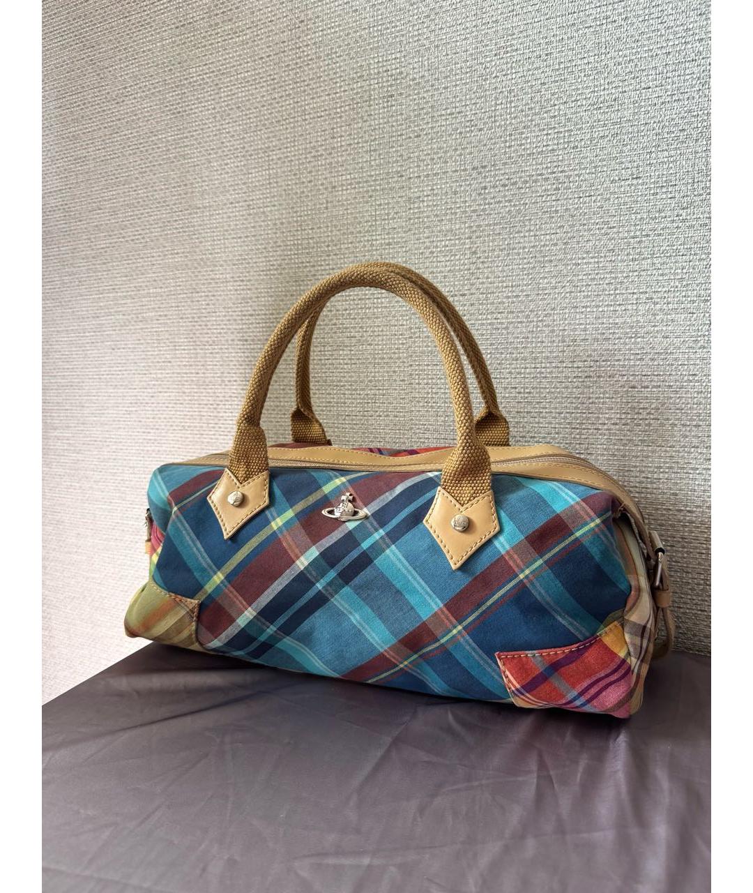 VIVIENNE WESTWOOD Мульти тканевая сумка с короткими ручками, фото 8