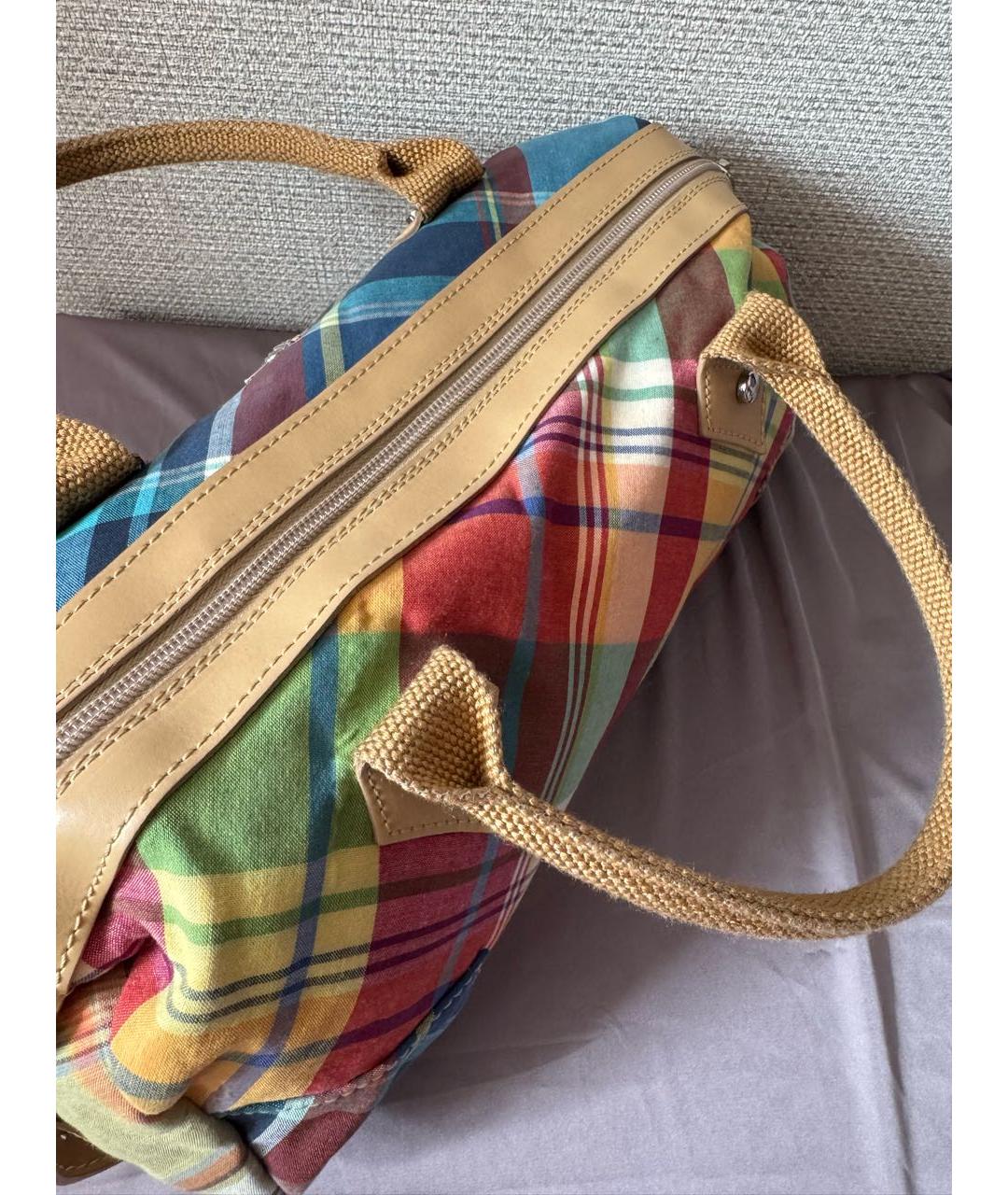 VIVIENNE WESTWOOD Мульти тканевая сумка с короткими ручками, фото 4