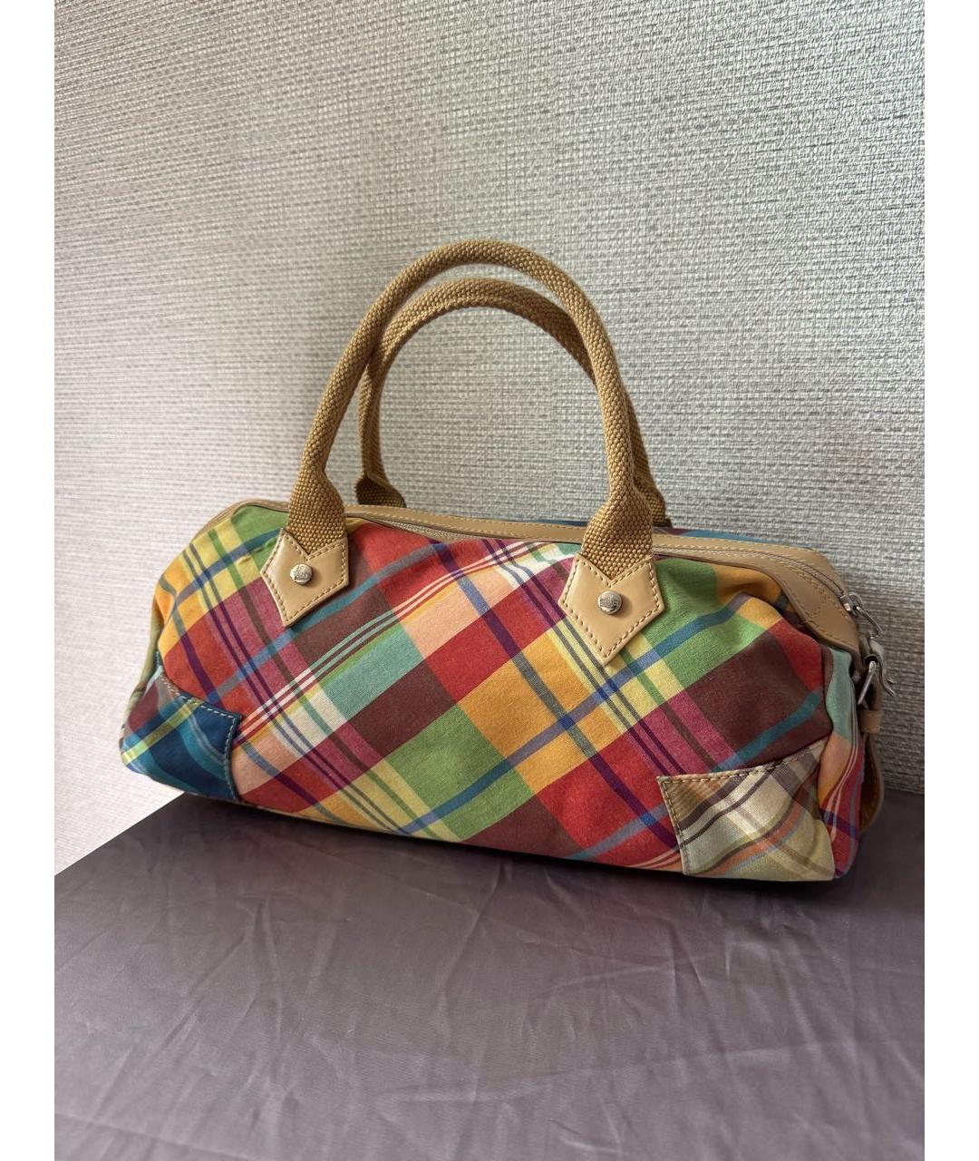 VIVIENNE WESTWOOD Мульти тканевая сумка с короткими ручками, фото 3