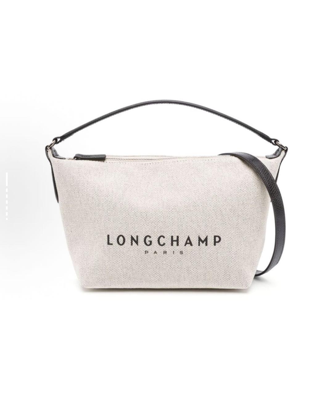 LONGCHAMP Бежевая тканевая сумка через плечо, фото 1