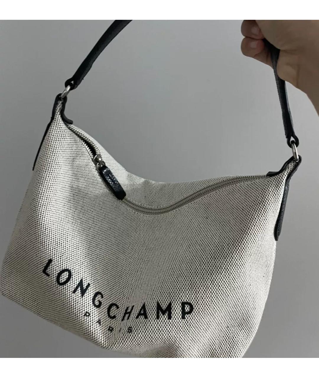 LONGCHAMP Бежевая тканевая сумка через плечо, фото 3