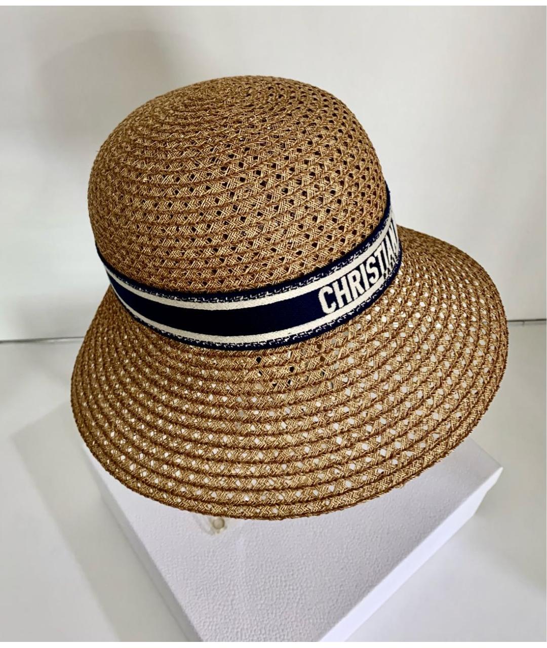 CHRISTIAN DIOR Бежевая шляпа, фото 9