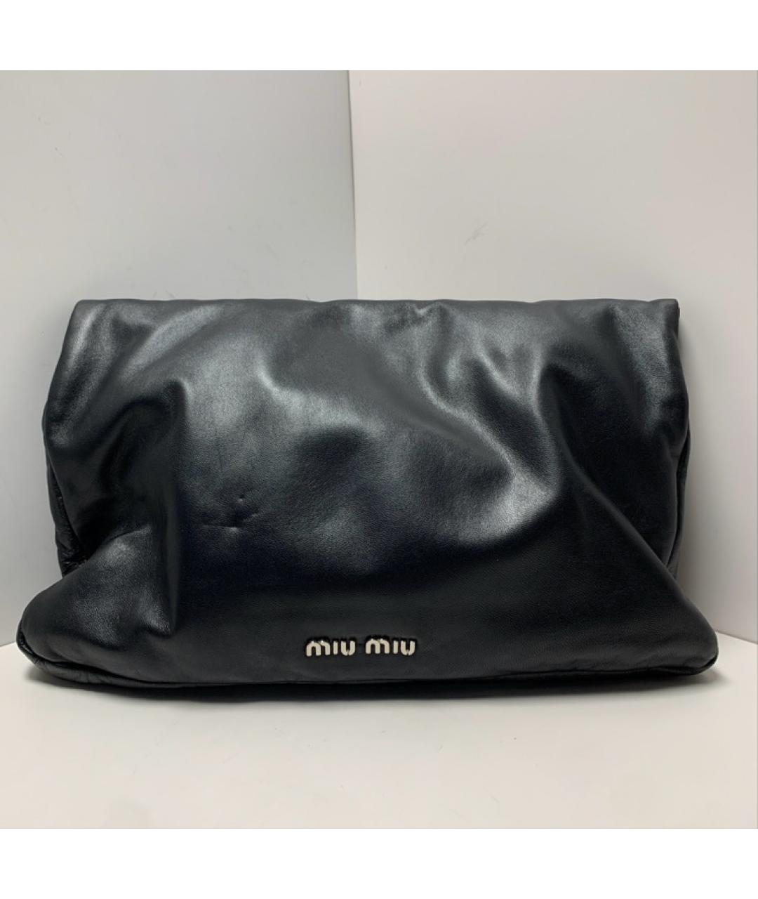 MIU MIU Черная кожаная сумка через плечо, фото 3