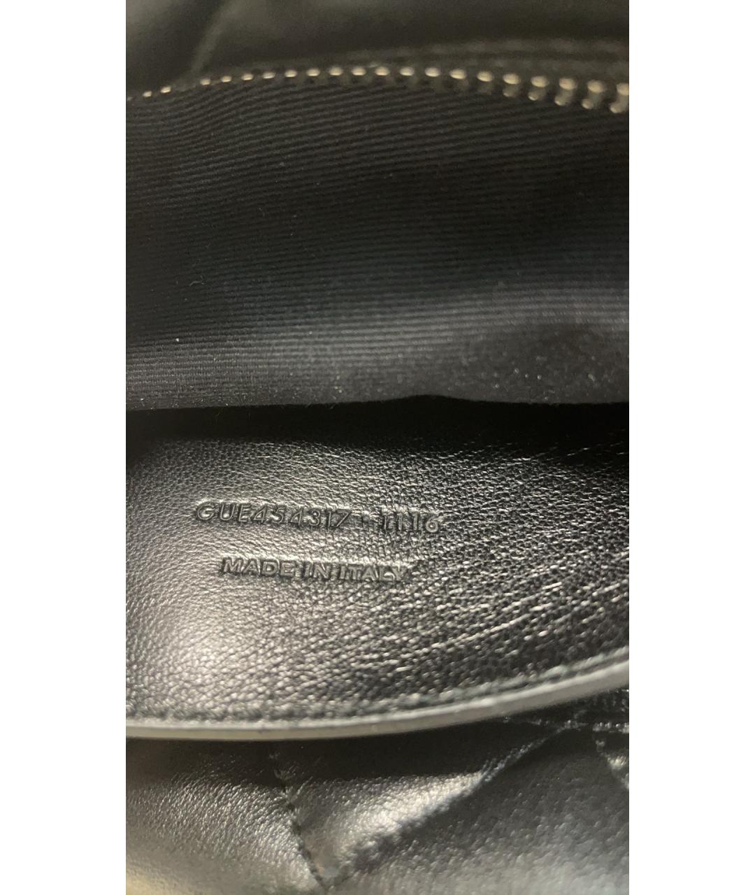 SAINT LAURENT Черная кожаная сумка через плечо, фото 4