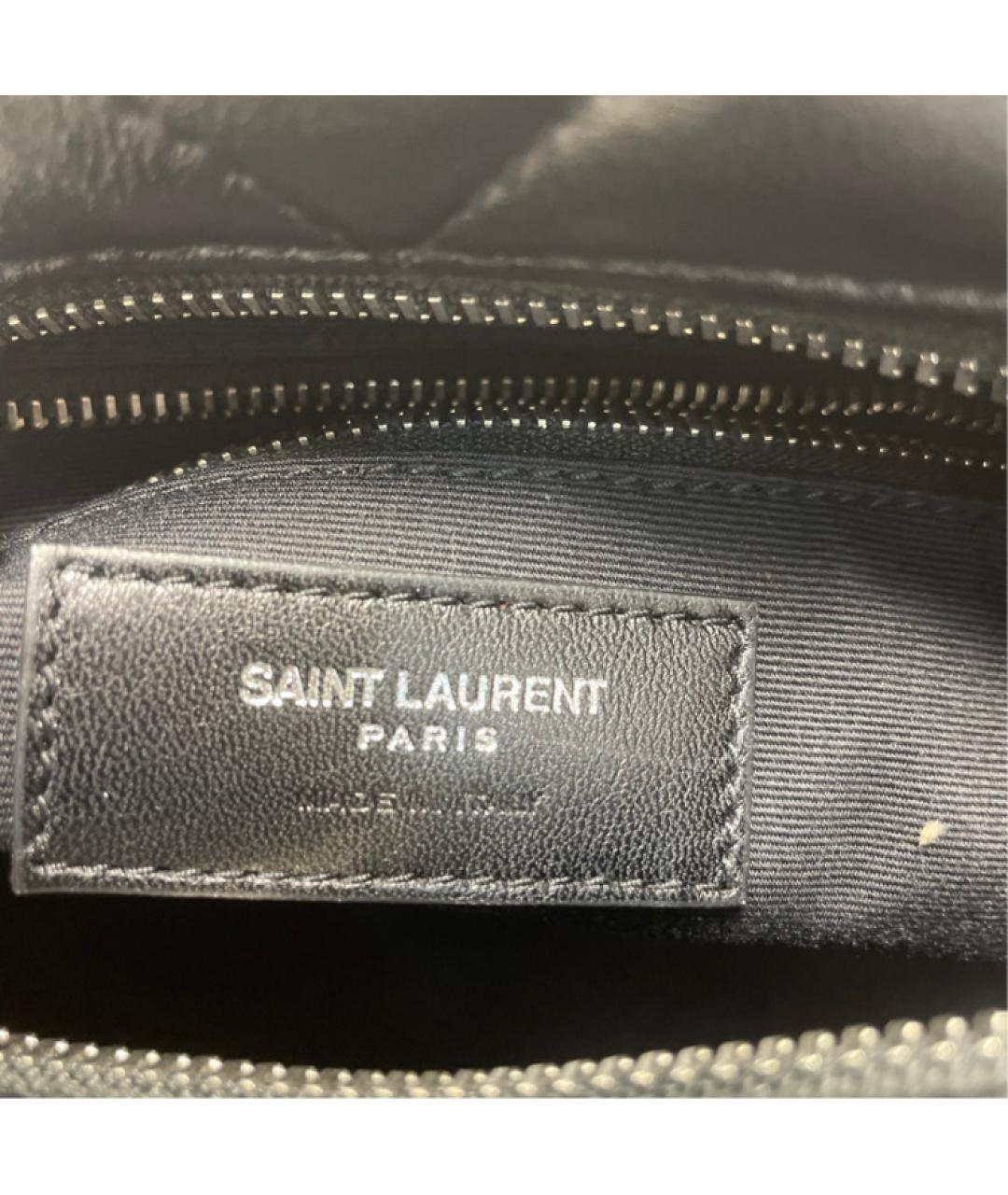 SAINT LAURENT Черная кожаная сумка через плечо, фото 2
