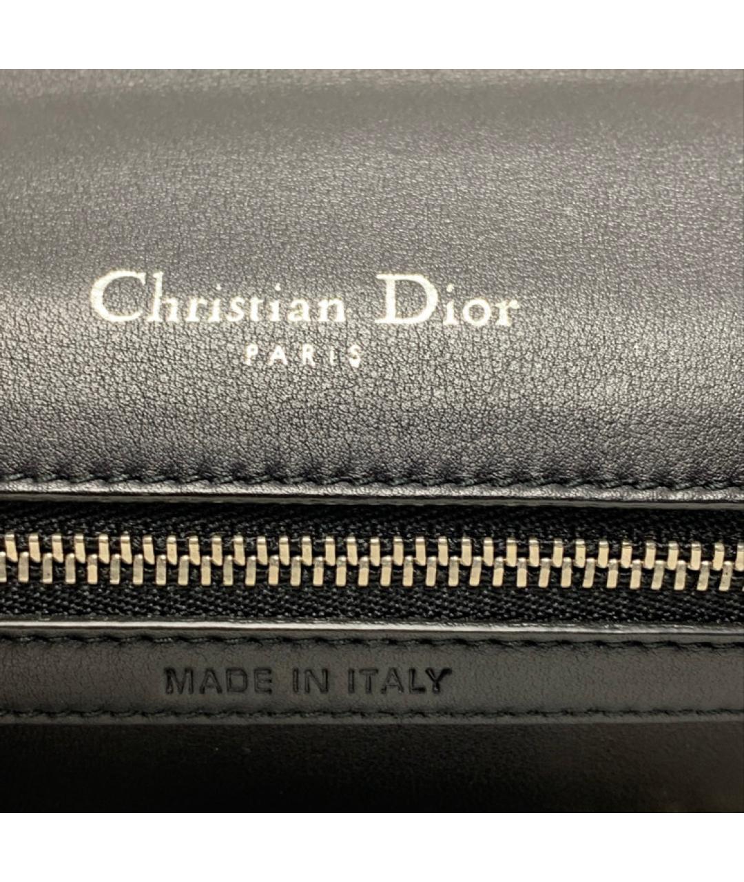 CHRISTIAN DIOR Черная кожаная сумка через плечо, фото 2