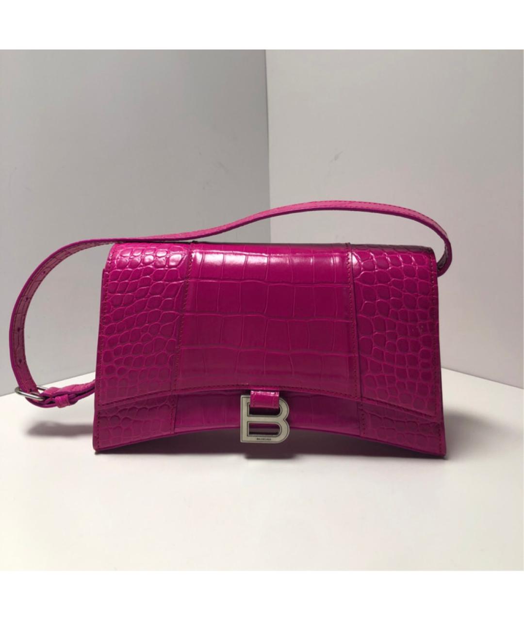 BALENCIAGA Розовая кожаная сумка через плечо, фото 5