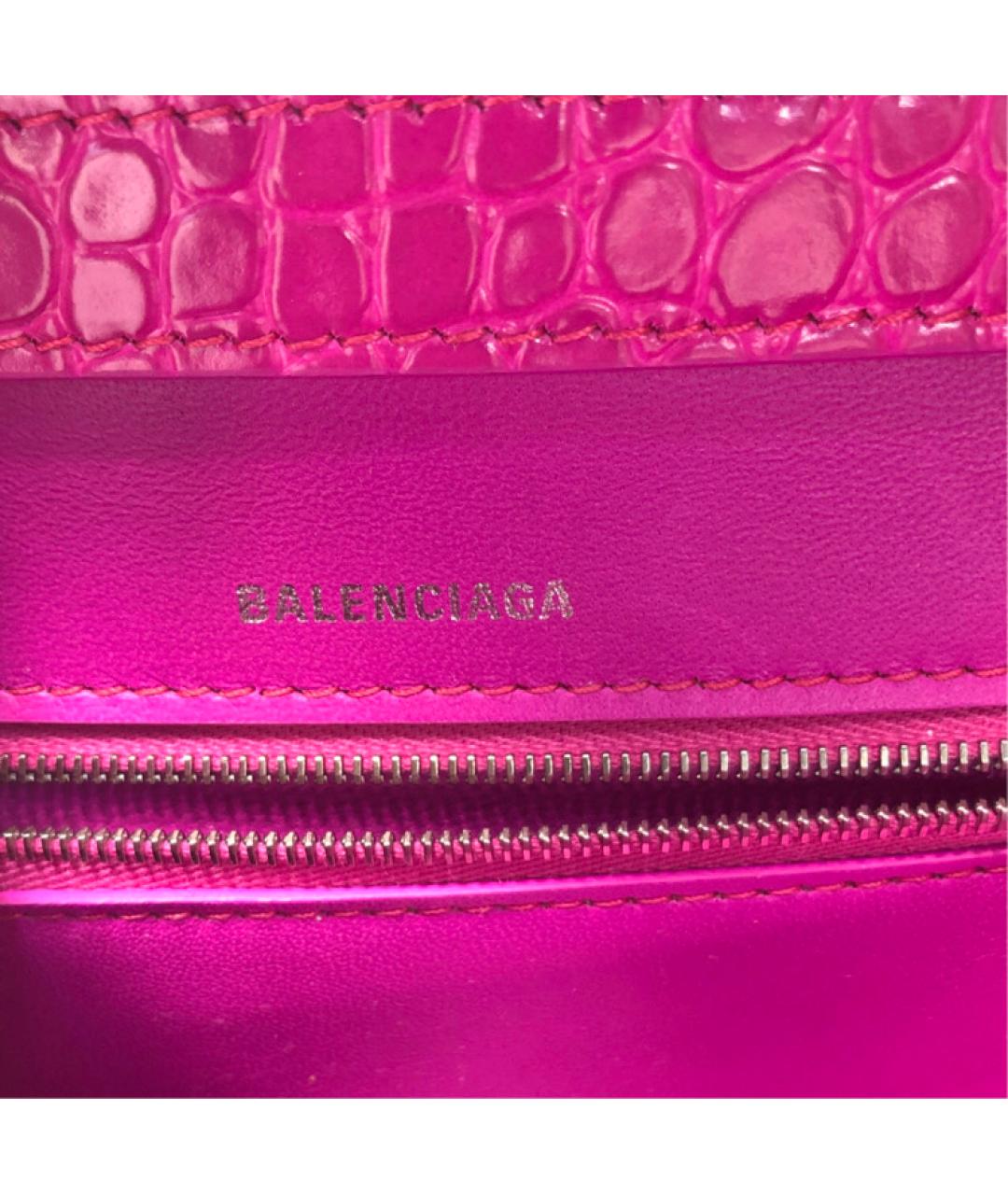 BALENCIAGA Розовая кожаная сумка через плечо, фото 3